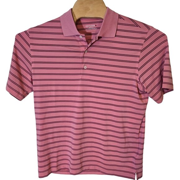 UNTUCKit Men's Golf Polo Shirt Medium Rose Burgandy Short Sleeve - Picture 2 of 5